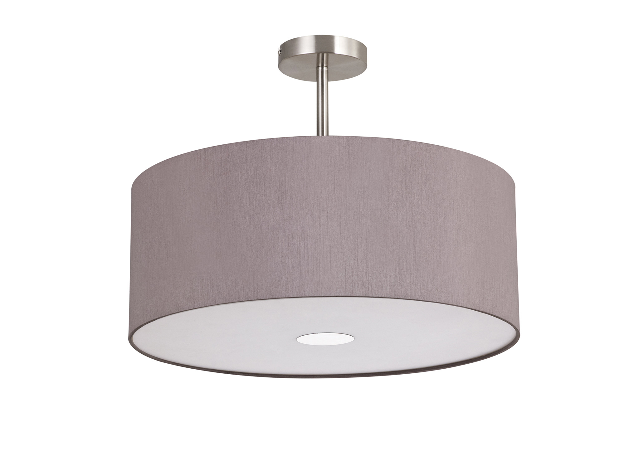 Baymont 50cm Semi Flush 3 Light Satin Nickel, Taupe/Halo Gold, Frosted Diffuser DK0427  Deco Baymont SN TA